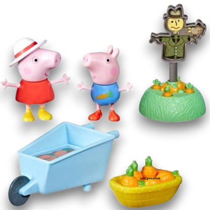 Peppa Pig e George nell'Orto