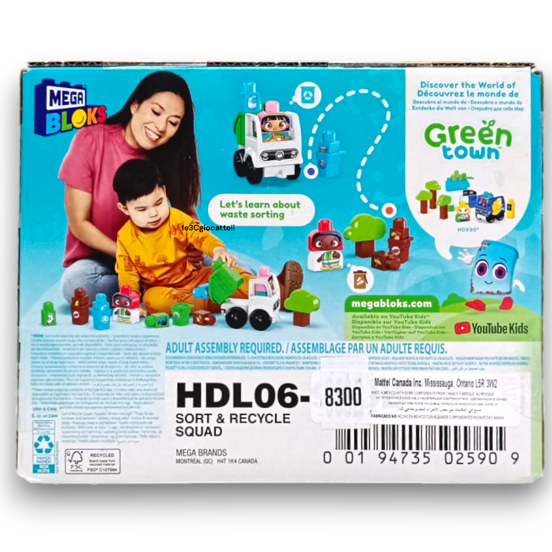 Mega Bloks Fisher-Price Green Town Camion Riciclo