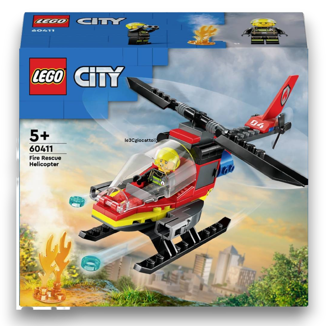 Lego City 60411 Elicottero dei Pompieri