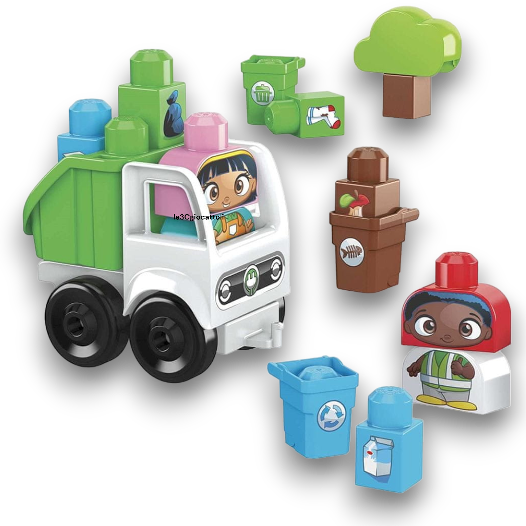 Mega Bloks Fisher-Price Green Town Camion Riciclo