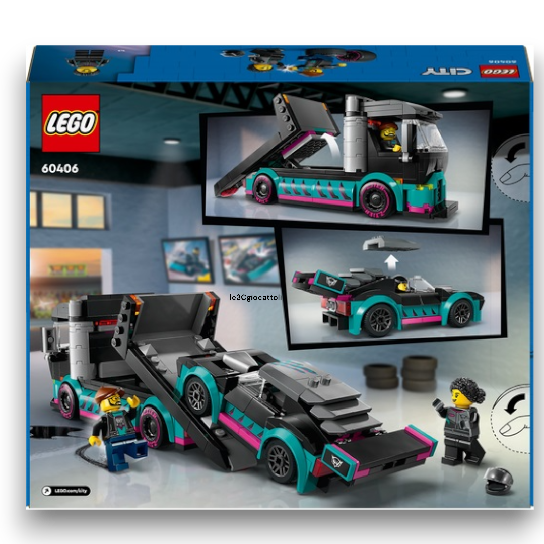 Lego City 60406 Auto da corsa e trasportatore