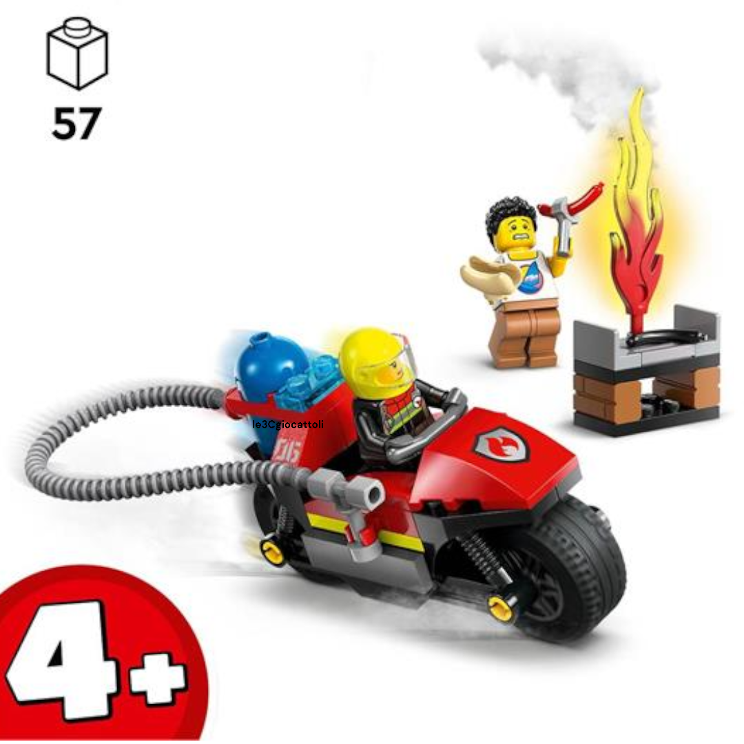 Lego City 60410 Motocicletta dei Pompieri