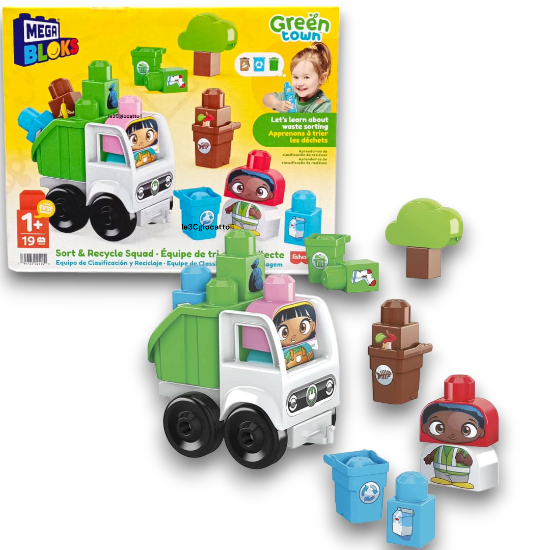 Mega Bloks Fisher-Price Green Town Camion Riciclo