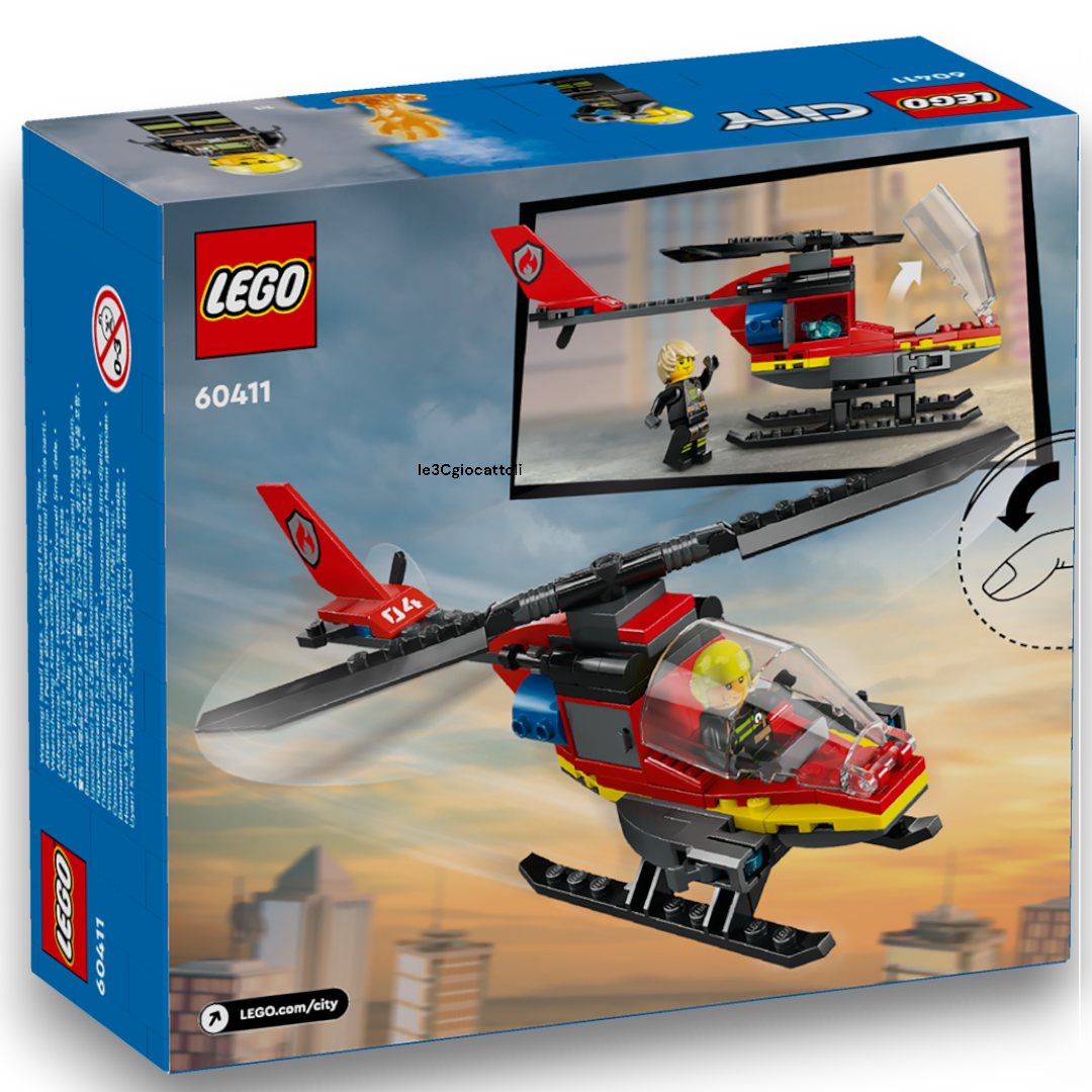 Lego City 60411 Elicottero dei Pompieri