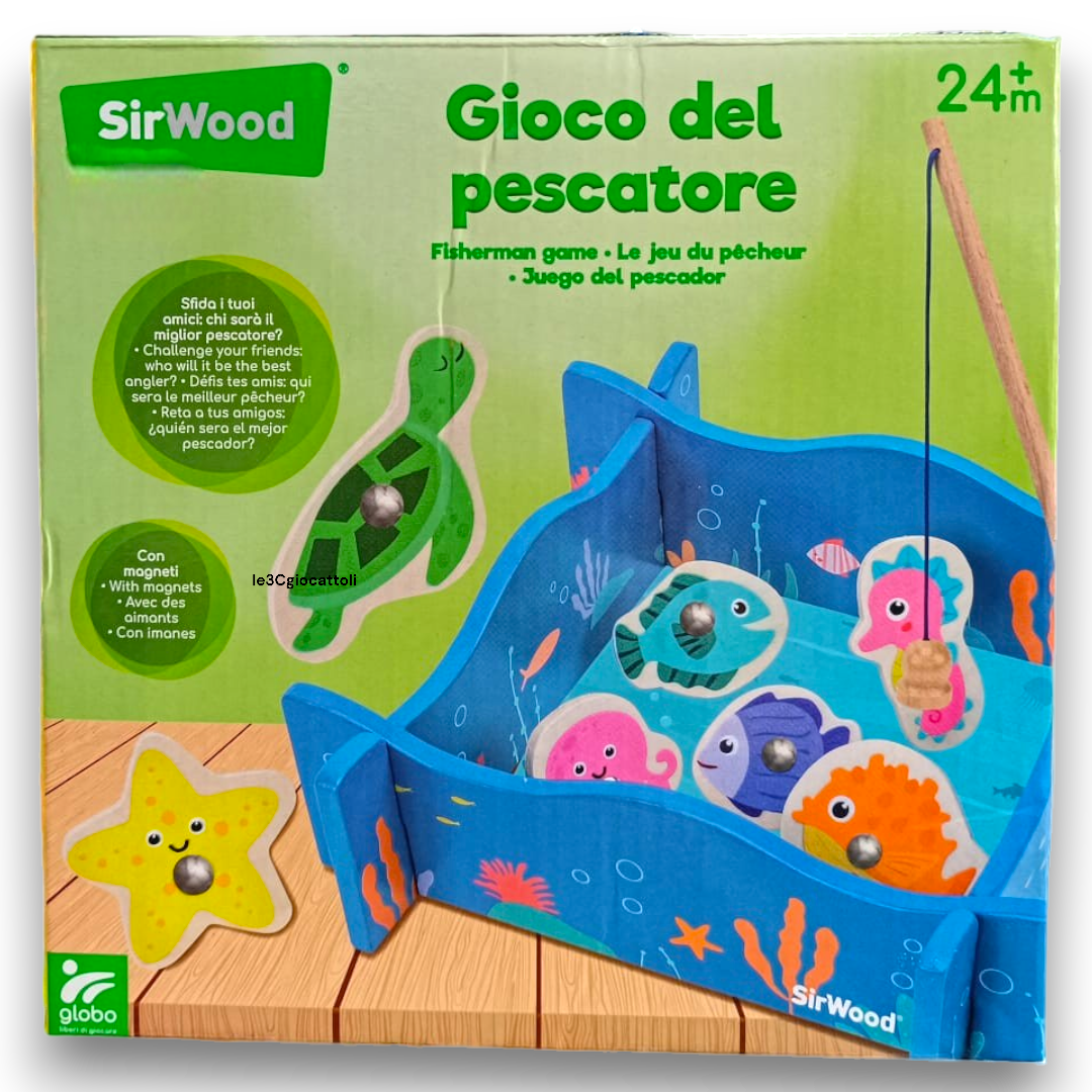 Gioco del Pescatore Magnetico in Legno