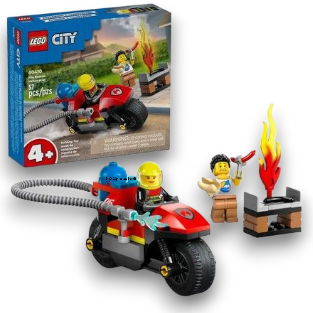 Lego City 60410 Motocicletta dei Pompieri
