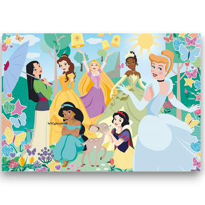 Puzzle 104 pezzi Disney Princess Glitter effect