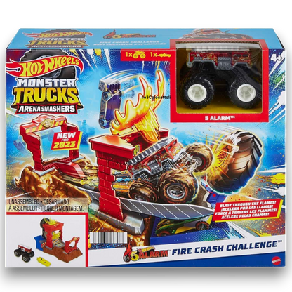 Hot Wheels Monster Trucks Arena Fire Crash Challenge