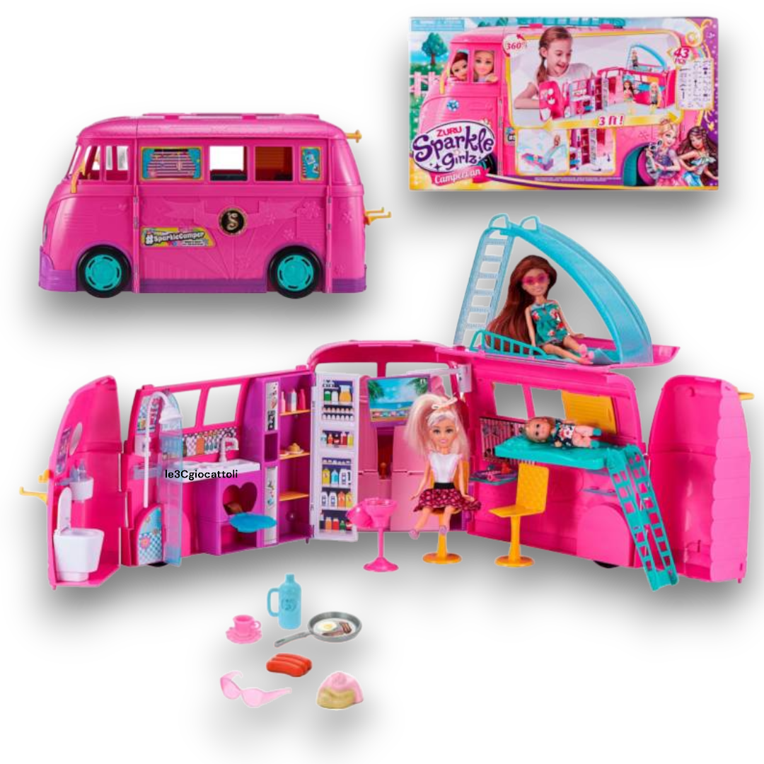 Sparkle girlz campervan playset shop