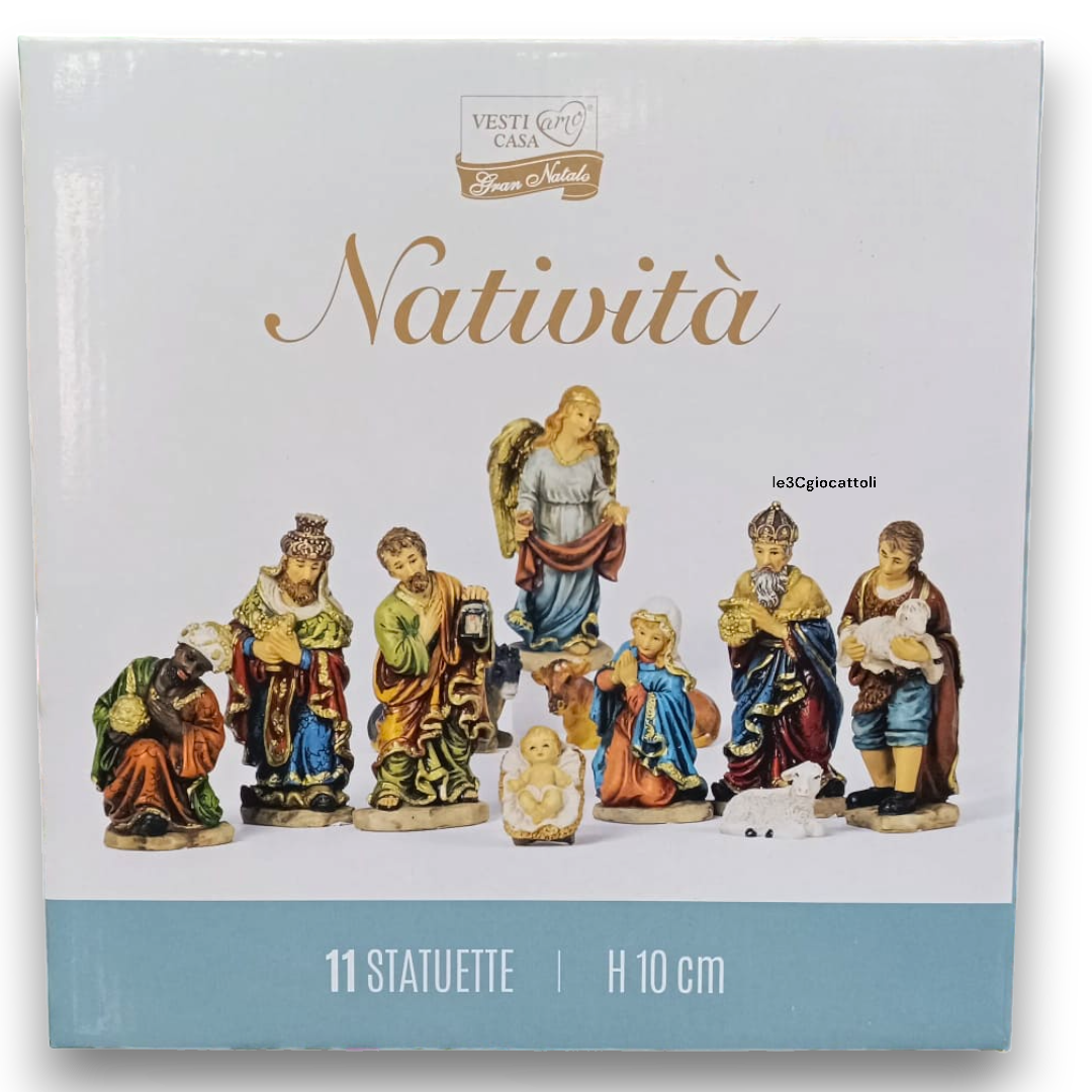 Set Natività resina 11 pezzi 10 cm