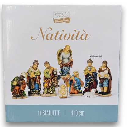 Set Natività resina 11 pezzi 10 cm