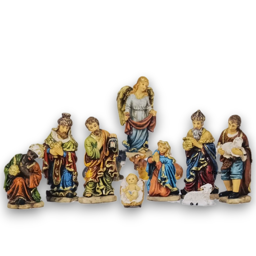 Set Natività resina 11 pezzi 10 cm