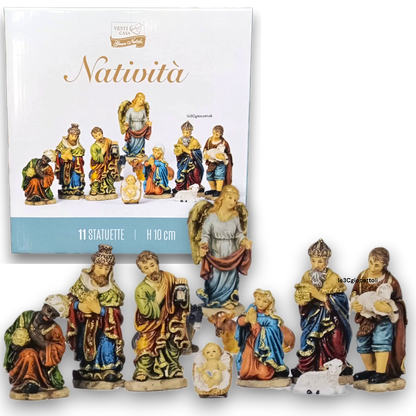 Set Natività resina 11 pezzi 10 cm